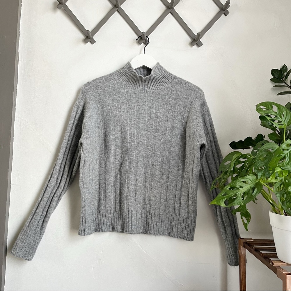 J Crew Ribbed Mockneck Sweater in Supersoft Yarn
